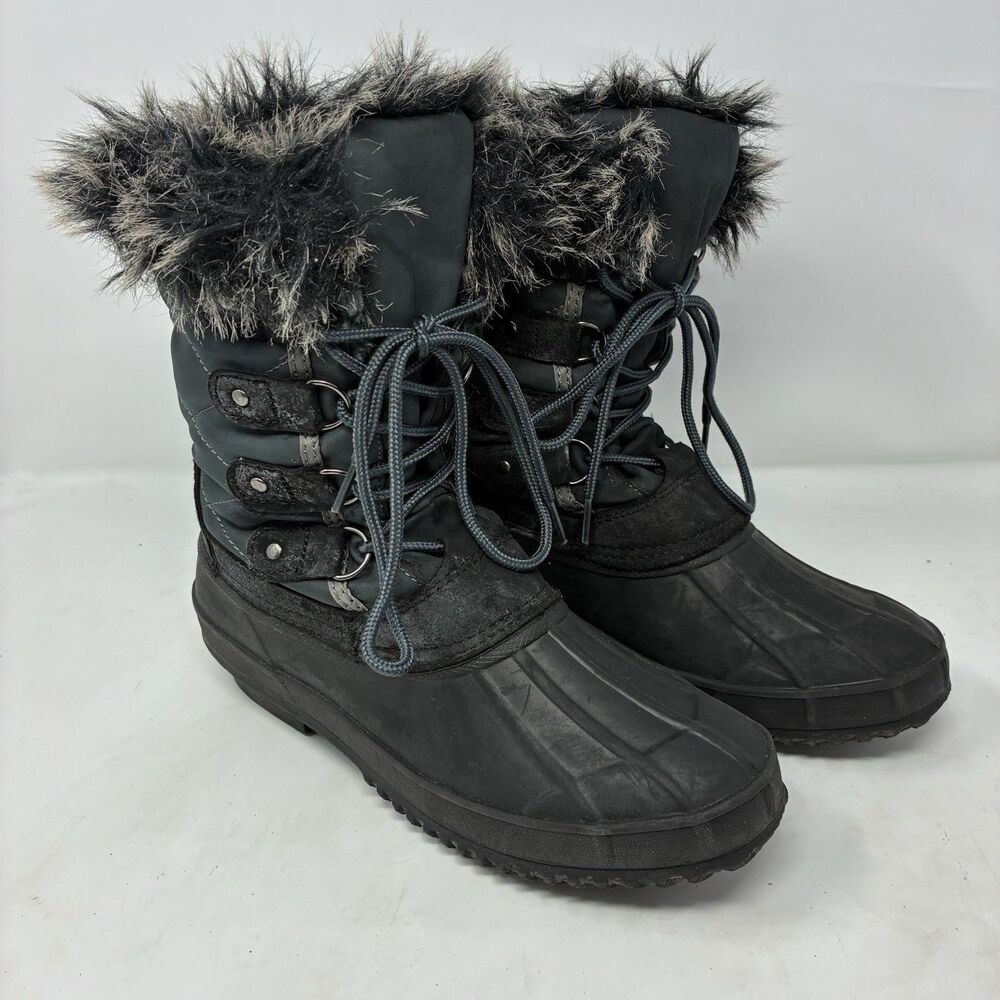 ITASCA Women's Snow Boots Shearling Fur Lined Size 8 Waterproof